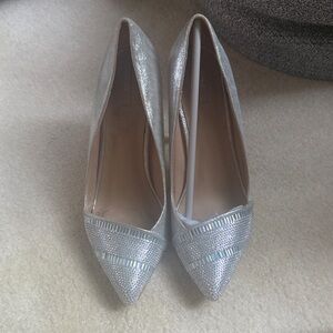 Aldo Shimmering Silver Heels